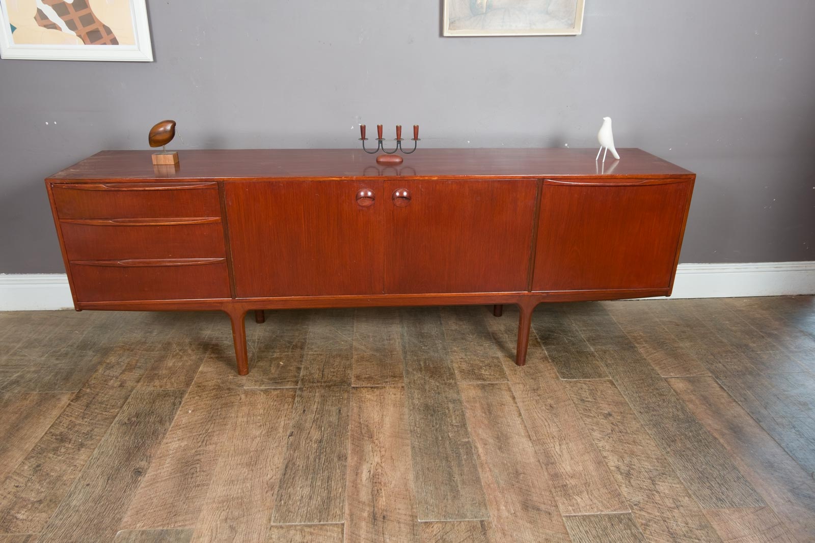 Vintage Retro Dark Teak Mid Century Sideboard by McIntosh