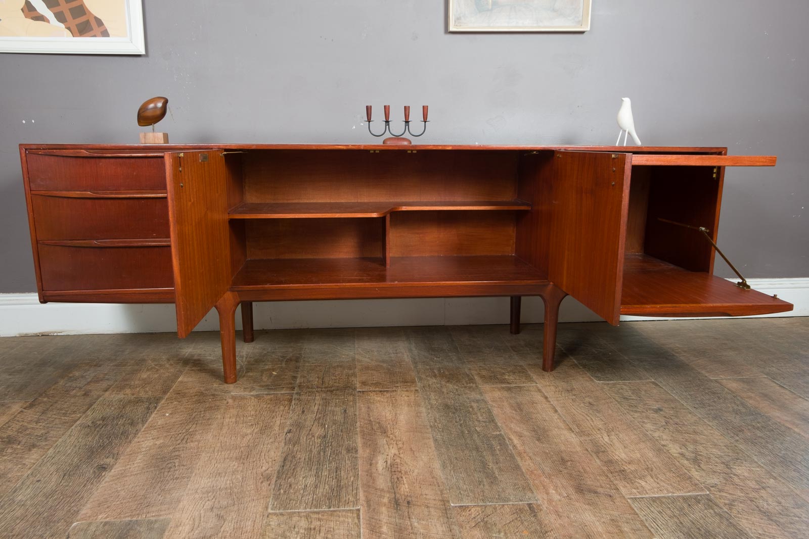Vintage Retro Dark Teak Mid Century Sideboard by McIntosh
