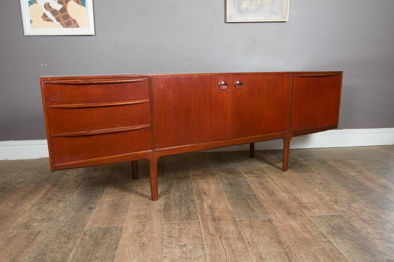 Vintage Retro Dark Teak Mid Century Sideboard by McIntosh