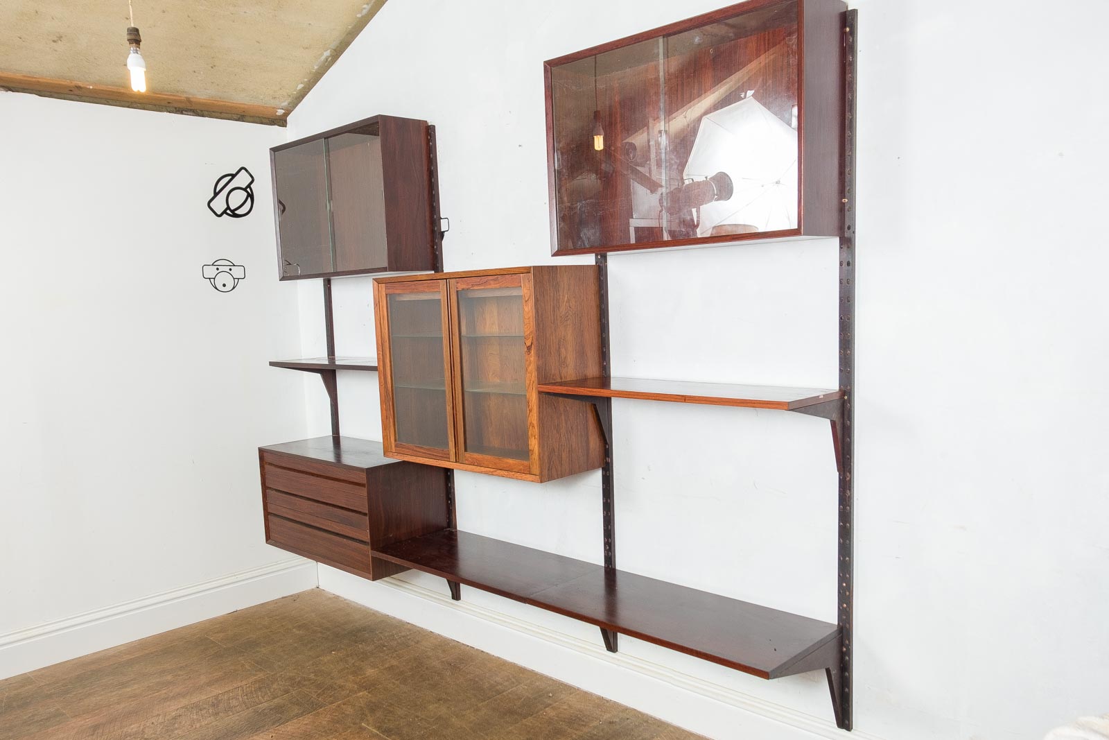 Stunning Mid Century Rosewood Modular Wall Unit by Cado