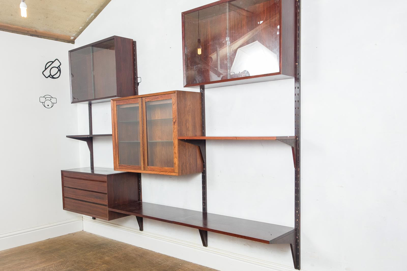 Stunning Mid Century Rosewood Modular Wall Unit by Cado