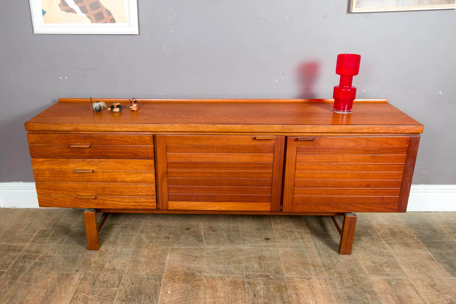 Vintage Retro Rare Dark Teak Mid Century Sideboard by White and Newton