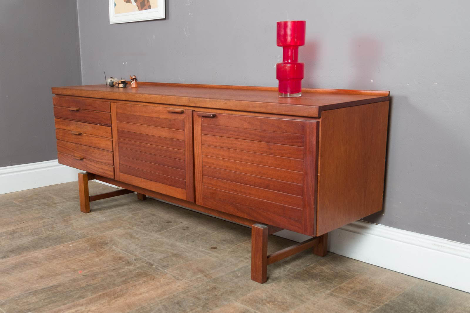 Vintage Retro Rare Dark Teak Mid Century Sideboard by White and Newton