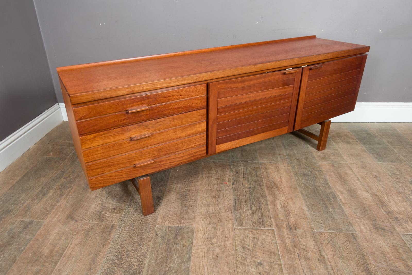 Vintage Retro Rare Dark Teak Mid Century Sideboard by White and Newton